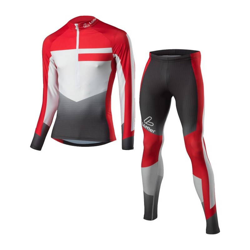 Löffler Langlauf Rennanzug WorldCup 2018 schwarz-rot Löffler Langlauf Rennanzug WorldCup 2018 schwarz-rot